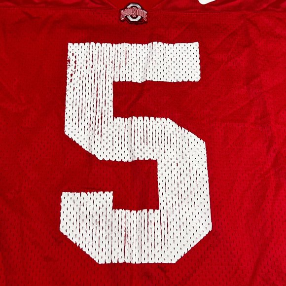 Team Nike Ohio State Buckeyes #5 Football Jersey Mens Medium Red - Picture 3 of 7
